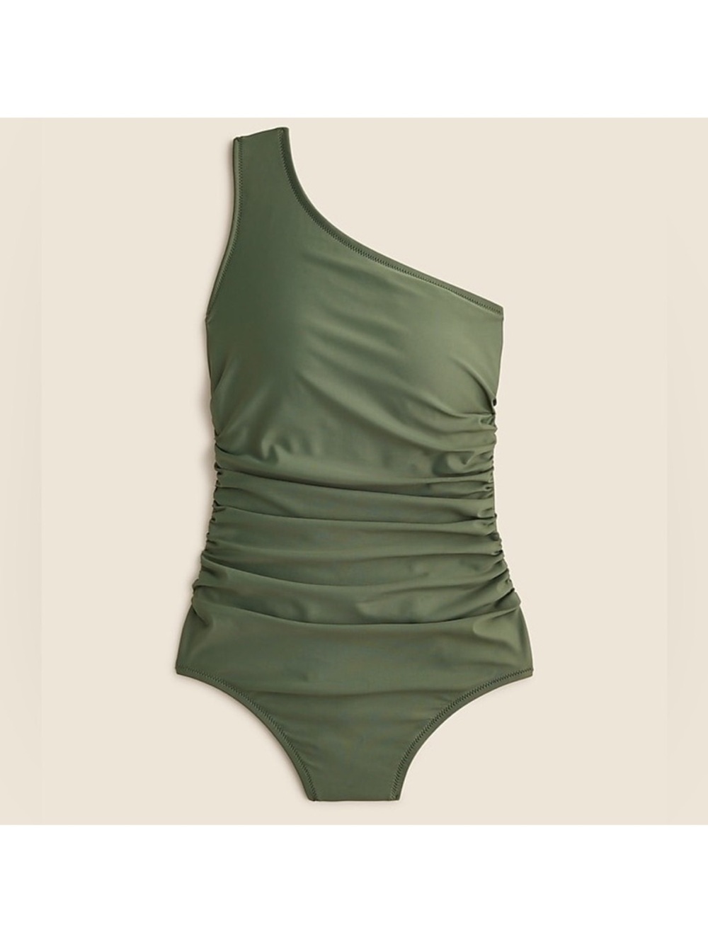 JCrew one shoulder ruched one piece swimsuit size 6